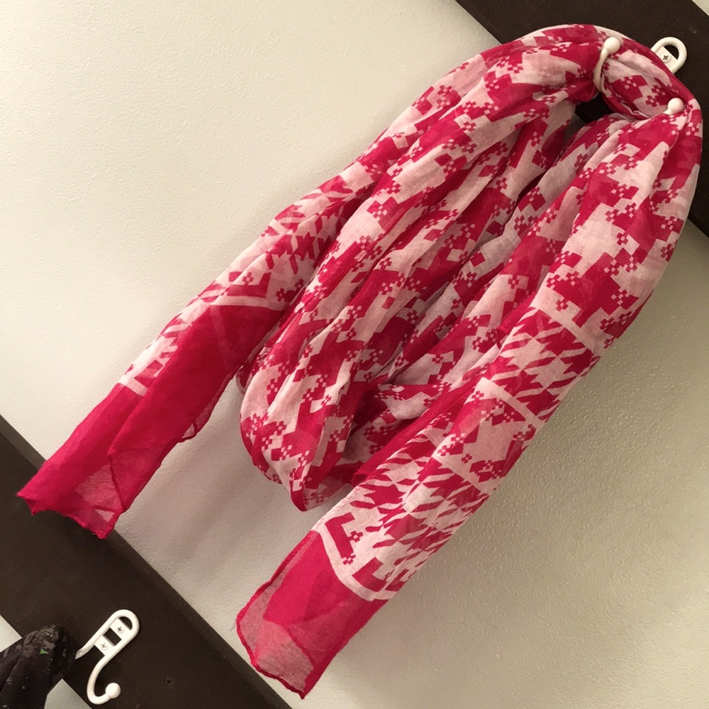 Hot pink scarf